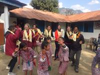 School Leavers Having Fun with the Nepali Locals